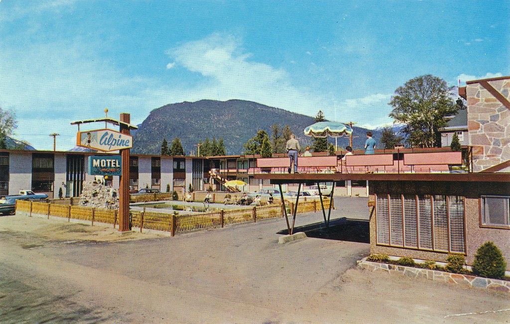 Postcard: Alpine Motel, Revelstoke, B.C., c.1964 — related to Plumbing